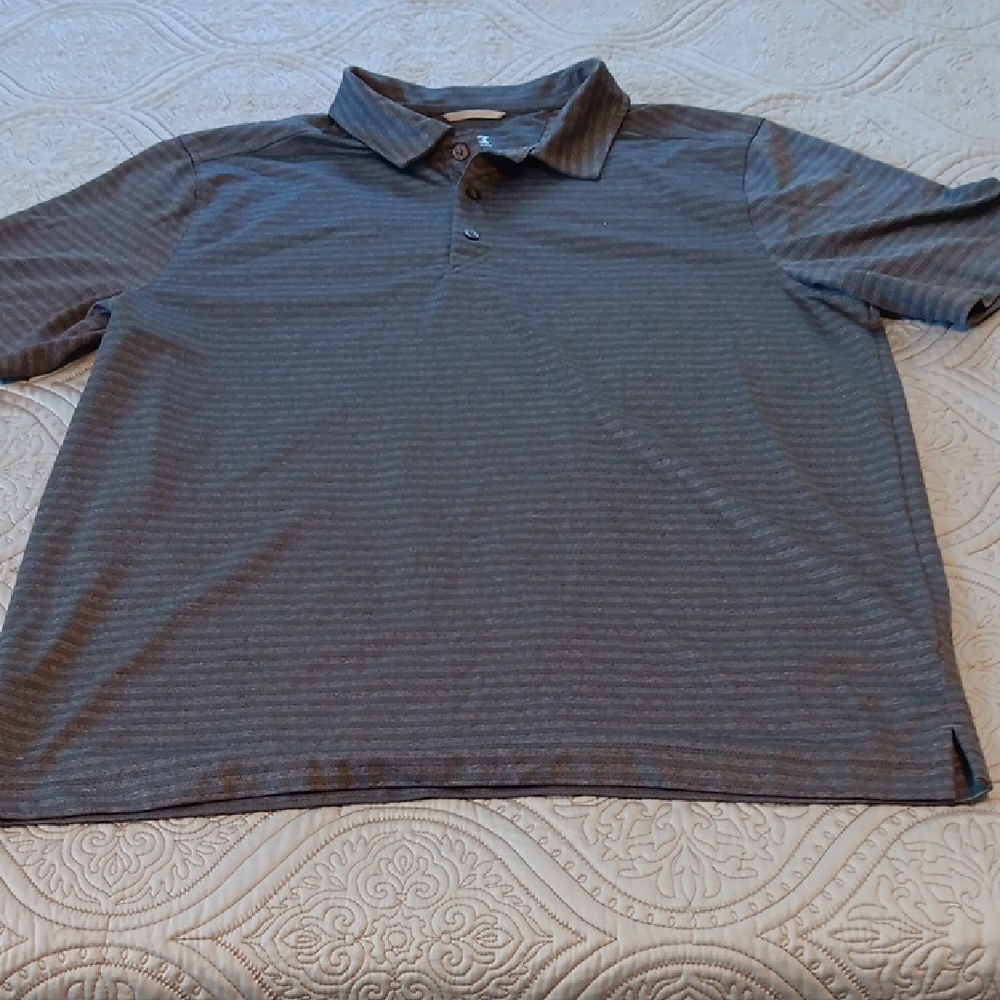 Cutter & Buck Men's Gray Performance Polo Shirt Large